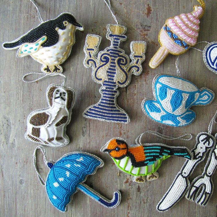 Beaded Christmas Tree Decorations