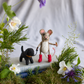 Dog Walker Mouse Sew Heart Felt