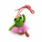 Bonnie Ballet Frog handmade felt bag charm in a pink tutu by Sew Heart Felt