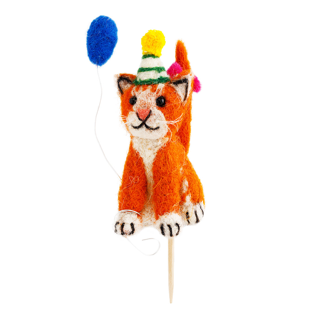 Ginger Cat Birthday Cake Topper