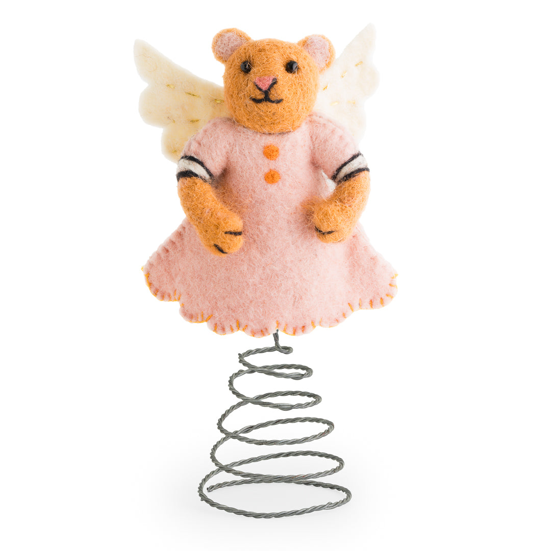 Pretty Angel Bear Tree Topper