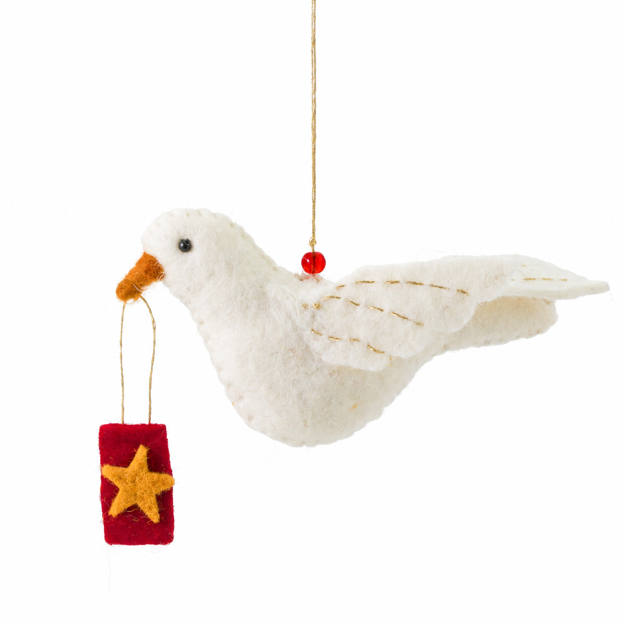 Daphne Dove with Gift Decoration Sew Heart Felt