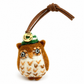 Hootie Night Owl handmade felt bag charm in a green bobble hat by Sew Heart Felt