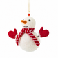 Icy Snowman in a Scarf and Mittens Decoration Sew Heart Felt