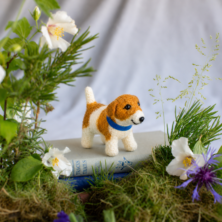 Felt Jack Russell Dog Sew Heart Felt