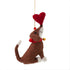 Love You Dog with Heart Decoration Sew Heart Felt