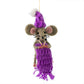Needles & Purple Knitting Mouse Decoration Sew Heart Felt