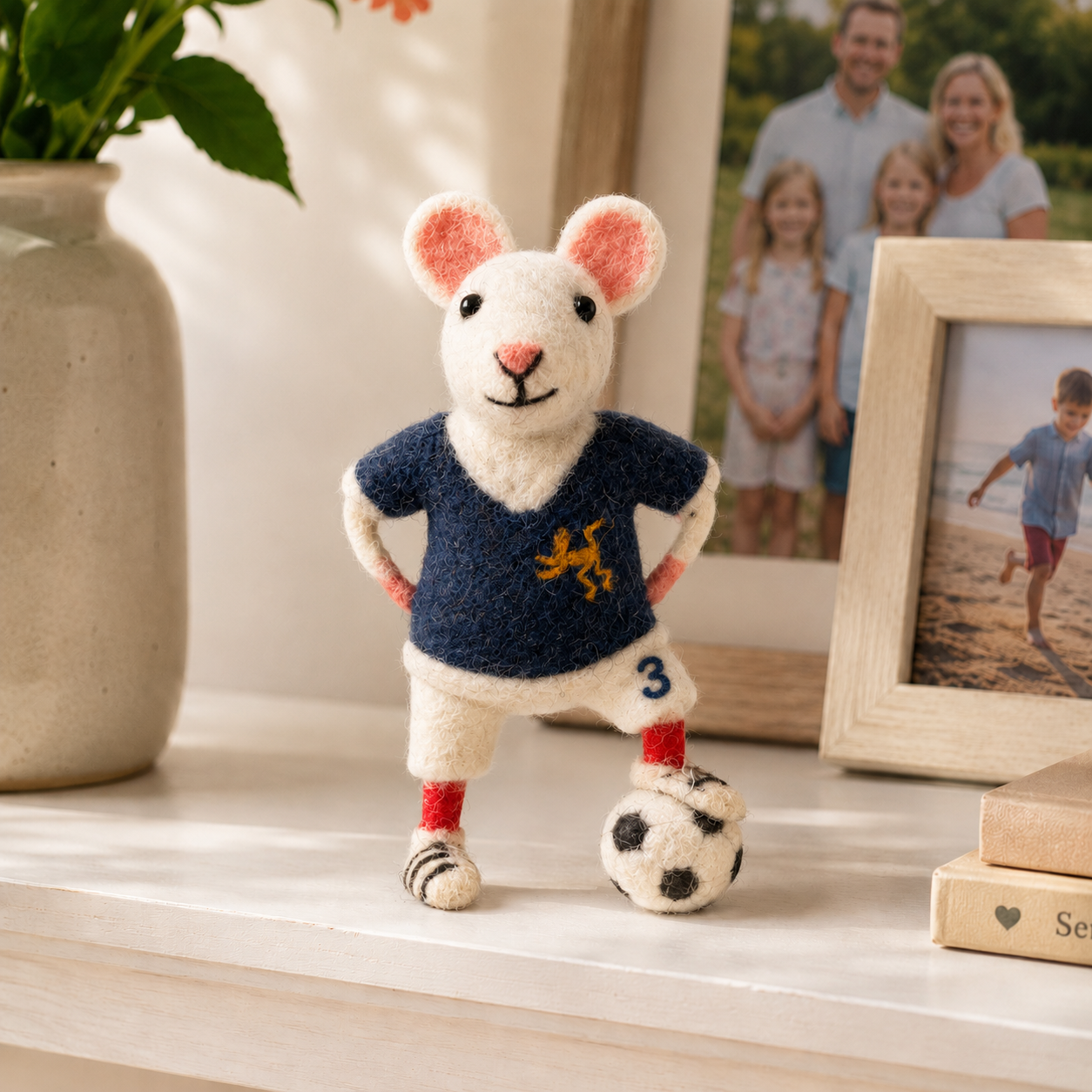 Scotland Footballer Mouse Sew Heart Felt