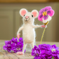 Mouse with Pansy