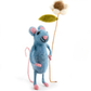 Pretty Blue Mouse with Flower