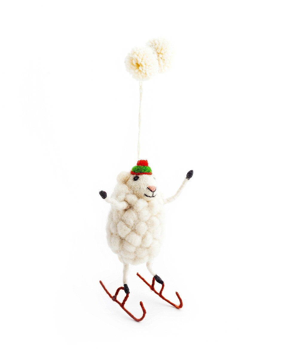 Skater Sheep Christmas Decoration