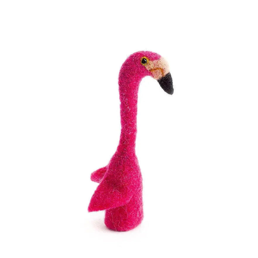Fanny Flamingo Finger Puppet Sew Heart Felt