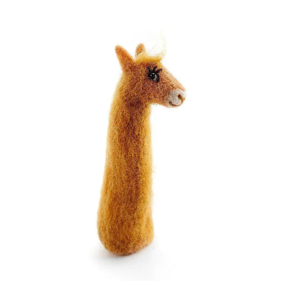 Lionel Llama Finger Puppet Sew Heart Felt