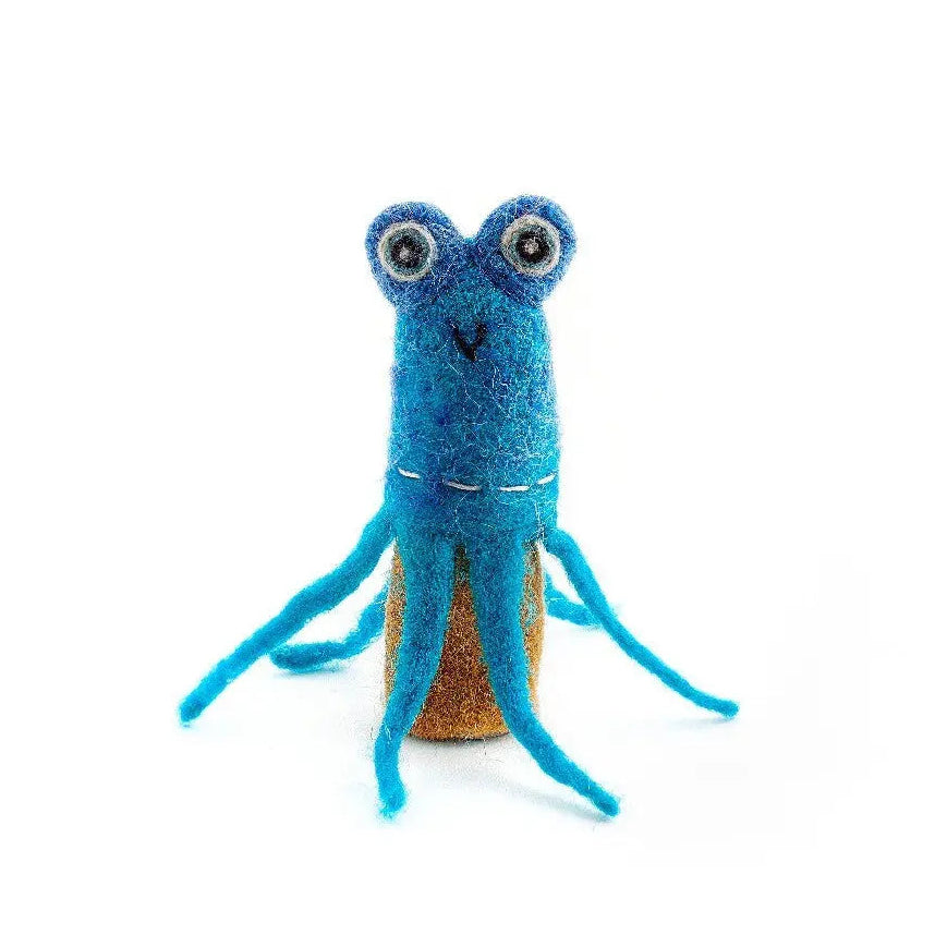 Sally Squid Finger Puppet Sew Heart Felt