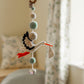 Green Pom Pom Stork Mobile