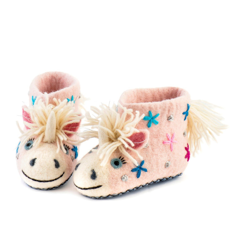 Kids' Unicorn Slippers Sew Heart Felt - Main Image