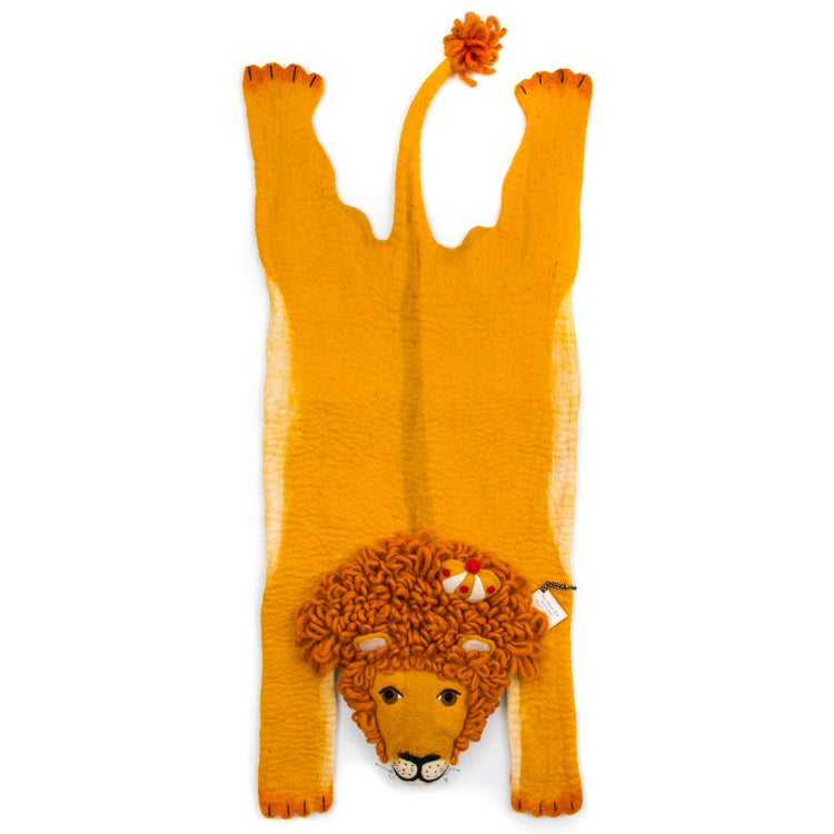 felt lion rug